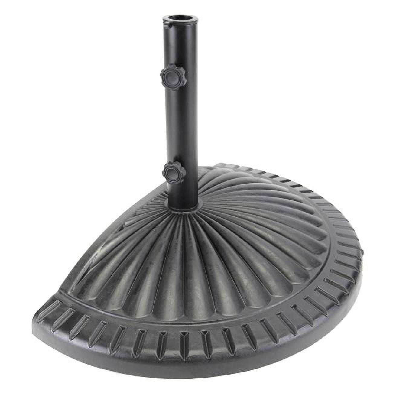 Jordan Manufacturing 28 lbs. Black Semicircle Steel and Plastic Patio Umbrella Base