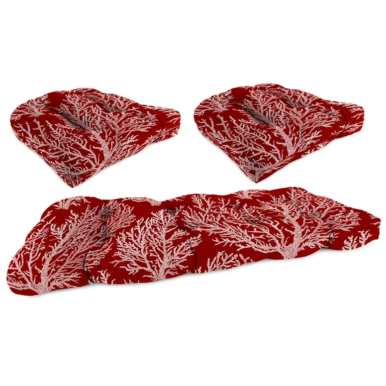Jordan manufacturing 3 piece sales wicker cushion set