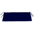 thumbnail image 1 of Jordan Manufacturing 36" x 16" Midnight Navy Solid Rectangular Outdoor Settee Swing Bench Cushion with Ties, 1 of 10
