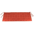 thumbnail image 1 of Jordan Manufacturing 36" x 16" Persimmon Red Medallion Rectangular Outdoor Settee Swing Bench Cushion with Ties, 1 of 9