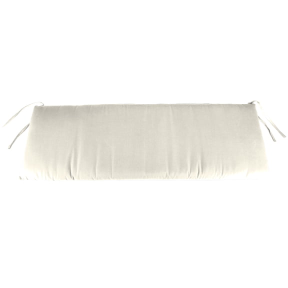 Jordan Manufacturing 36" x 16" Sand Solid Rectangular Outdoor Settee Swing Bench Cushion with Ties