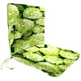 thumbnail image 1 of Jordan Manufacturing 37" x 19" Hydrangea Forest Green Floral Rectangular Outdoor Chair Cushion with Ties, 1 of 9