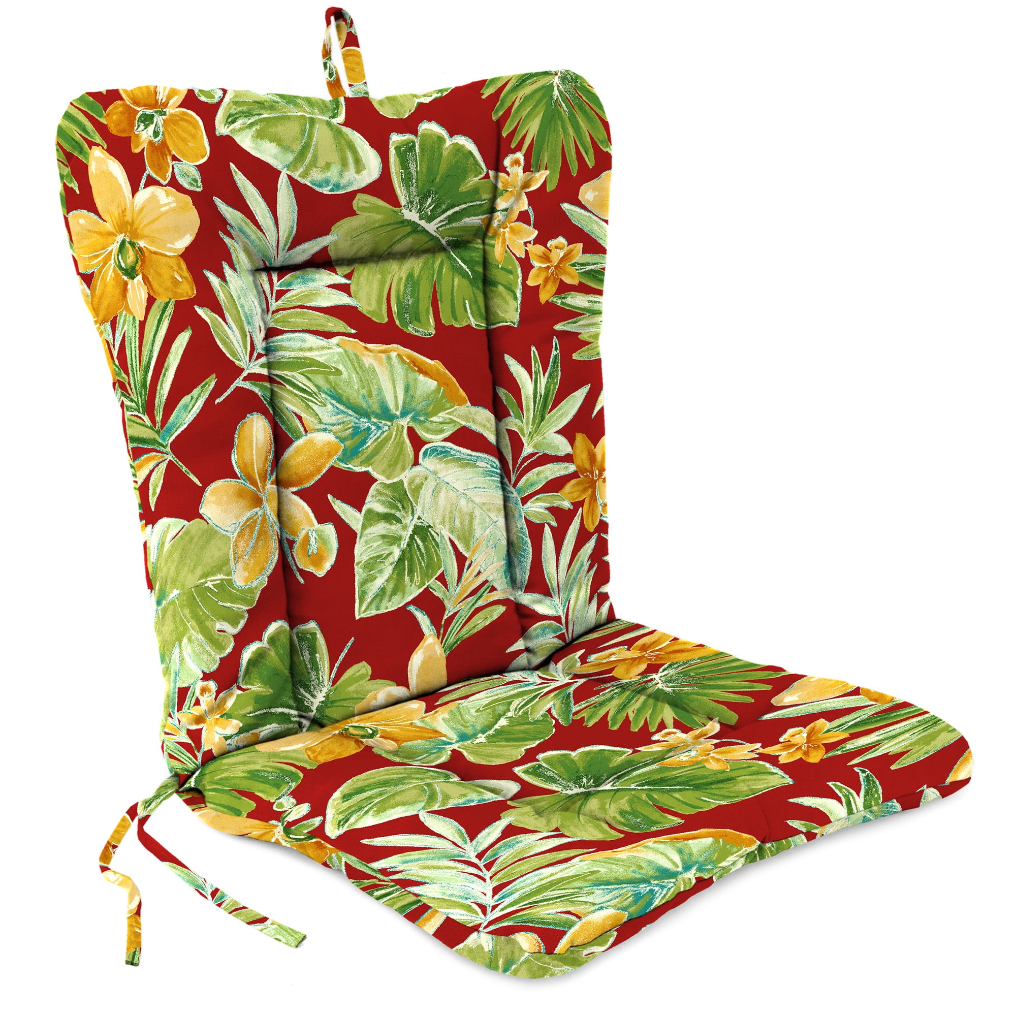 Beachcrest Poppy Red Floral Outdoor Wrought Iron Chair Cushion