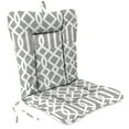 thumbnail image 1 of Jordan Manufacturing 38" x 21" Chauncey Pumice Gray Geometric Rectangular Outdoor Wrought Iron Chair Cushion with Ties and Hanger Loop, 1 of 13