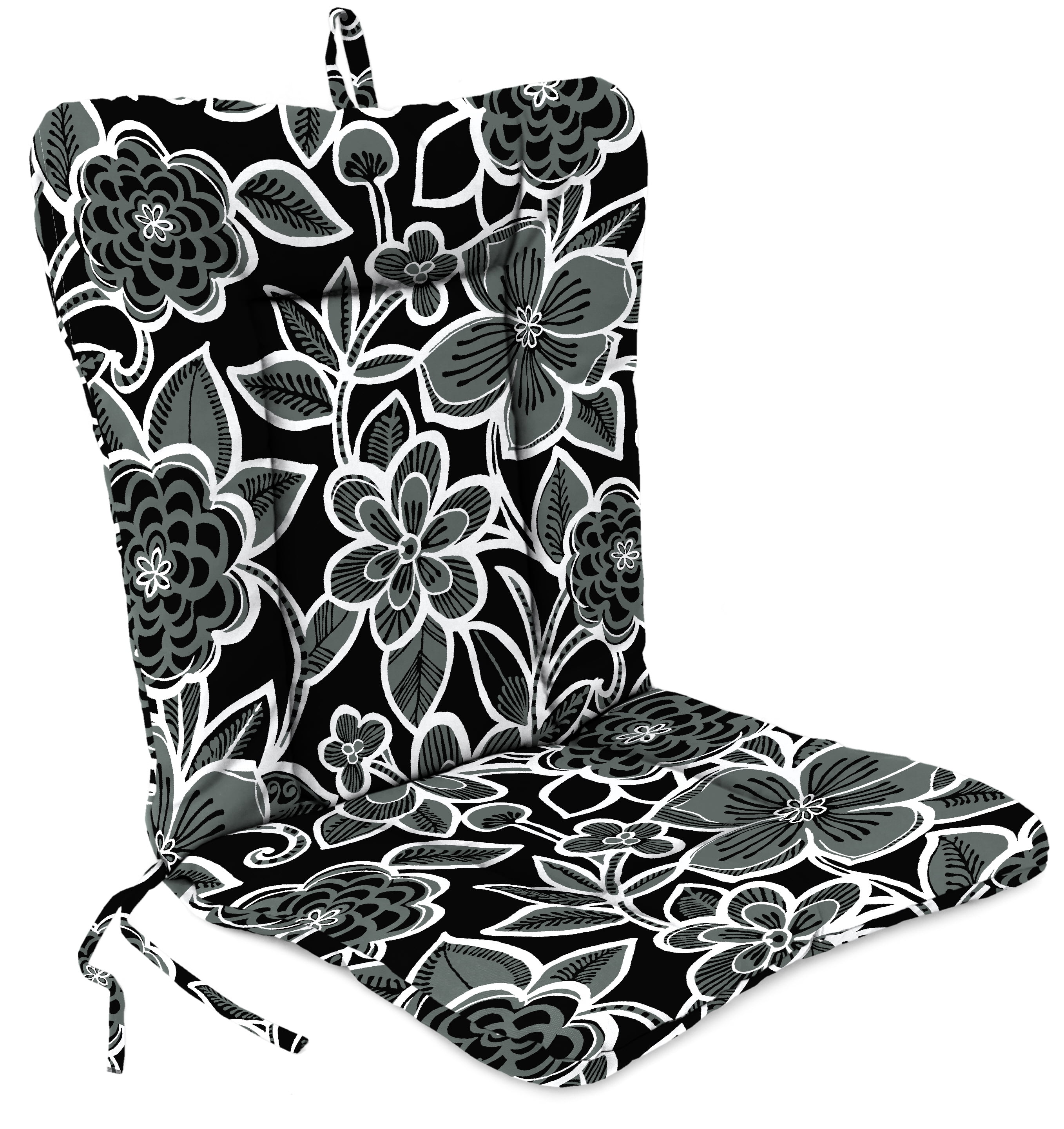 Jordan Manufacturing 38" x 21" Halsey Shadow Black Floral Rectangular