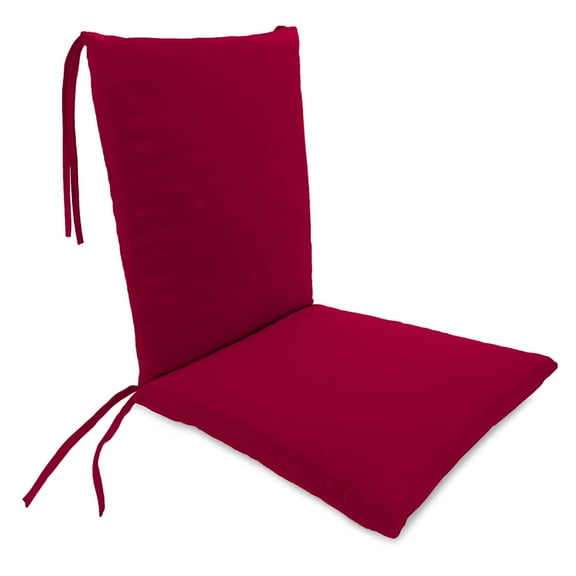 Jordan Manufacturing 39" x 20" Barn Red Solid Rectangular Tapered Outdoor Rocking Chair Cushion Set with Ties