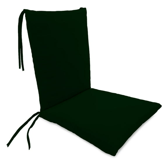 Jordan Manufacturing 39" x 20" Forest Green Solid Rectangular Tapered Outdoor Rocking Chair Cushion Set with Ties