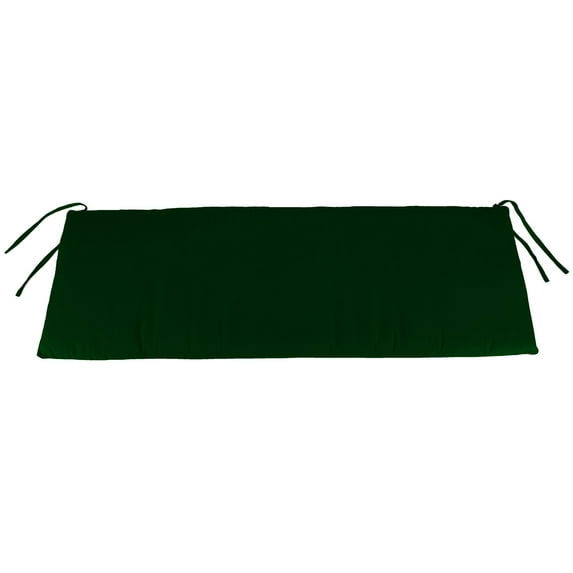Jordan Manufacturing 40" x 20" Forest Green Solid Rectangular Outdoor Settee Swing Bench Cushion with Ties
