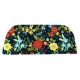 thumbnail image 1 of Jordan Manufacturing 41.75" x 18.75" Black Floral Rectangular Contoured Outdoor Settee Swing Bench Cushion, 1 of 8