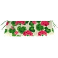 thumbnail image 1 of Jordan Manufacturing 41" x 17" Geranium Multicolor Floral Rectangular Outdoor Settee Swing Bench Cushion with Ties, 1 of 10