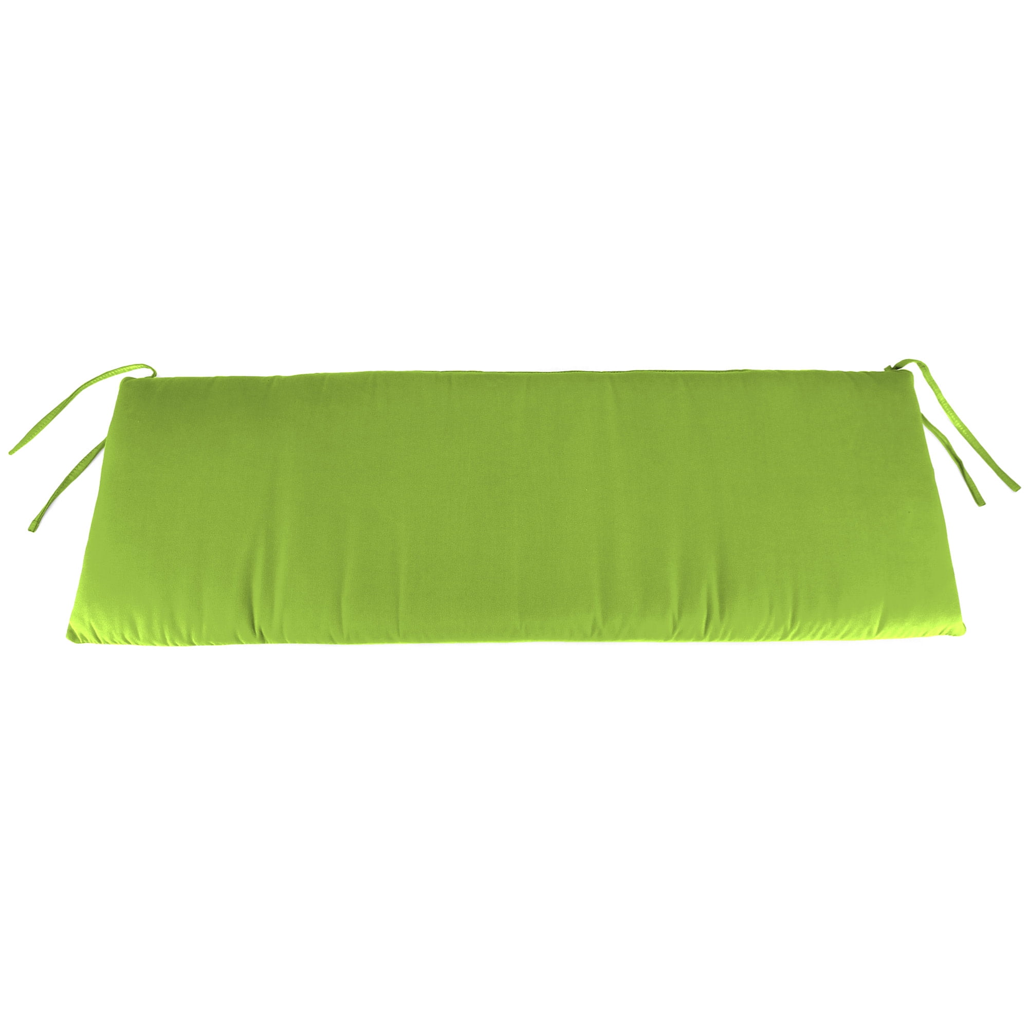 Jordan Manufacturing 41" x 17" Greenery Lime Green Solid Rectangular Outdoor Settee Swing Bench Cushion with Ties