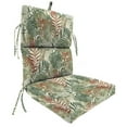 thumbnail image 1 of Jordan Manufacturing 43" x 21" Wesley Hedge Cream Leaves Rectangular Outdoor Chair Cushion with Ties and Hanger Loop, 1 of 9