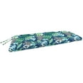 thumbnail image 1 of Jordan Manufacturing 44" x 16" Mardi Vivid Navy Tropical Rectangular Outdoor Settee Swing Bench Cushion with Ties, 1 of 8