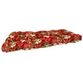 thumbnail image 1 of Jordan Manufacturing 44" x 18" Capulet Fireworks Crimson Floral Rectangular Tufted Contoured Outdoor Wicker Settee Bench Cushion, 1 of 8