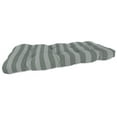 thumbnail image 1 of Jordan Manufacturing 44" x 18" Conway Smoke Grey Stripe Rectangular Tufted Contoured Outdoor Wicker Settee Bench Cushion, 1 of 12
