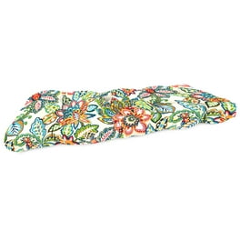 Jordan Manufacturing Grey Floral Outdoor Wicker Cushion Set for Bench and 2 Chair Seats 18 L x 44 W x 4 H Walmart