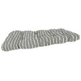 thumbnail image 1 of Jordan Manufacturing 44" x 18" Hatch Black Chevron Rectangular Tufted Outdoor Wicker Settee Bench Cushion with Rounded Back Corners, 1 of 11