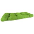thumbnail image 1 of Jordan Manufacturing 44" x 18" Veranda Citrus Green Solid Rectangular Tufted Contoured Outdoor Wicker Settee Bench Cushion, 1 of 12