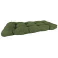thumbnail image 1 of Jordan Manufacturing 44" x 18" Veranda Hunter Green Solid Rectangular Tufted Contoured Outdoor Wicker Settee Bench Cushion, 1 of 12