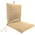 thumbnail image 1 of Jordan Manufacturing 44" x 21" Antique Beige Solid Rectangular Outdoor Chair Cushion with Ties and Hanger Loop, 1 of 12