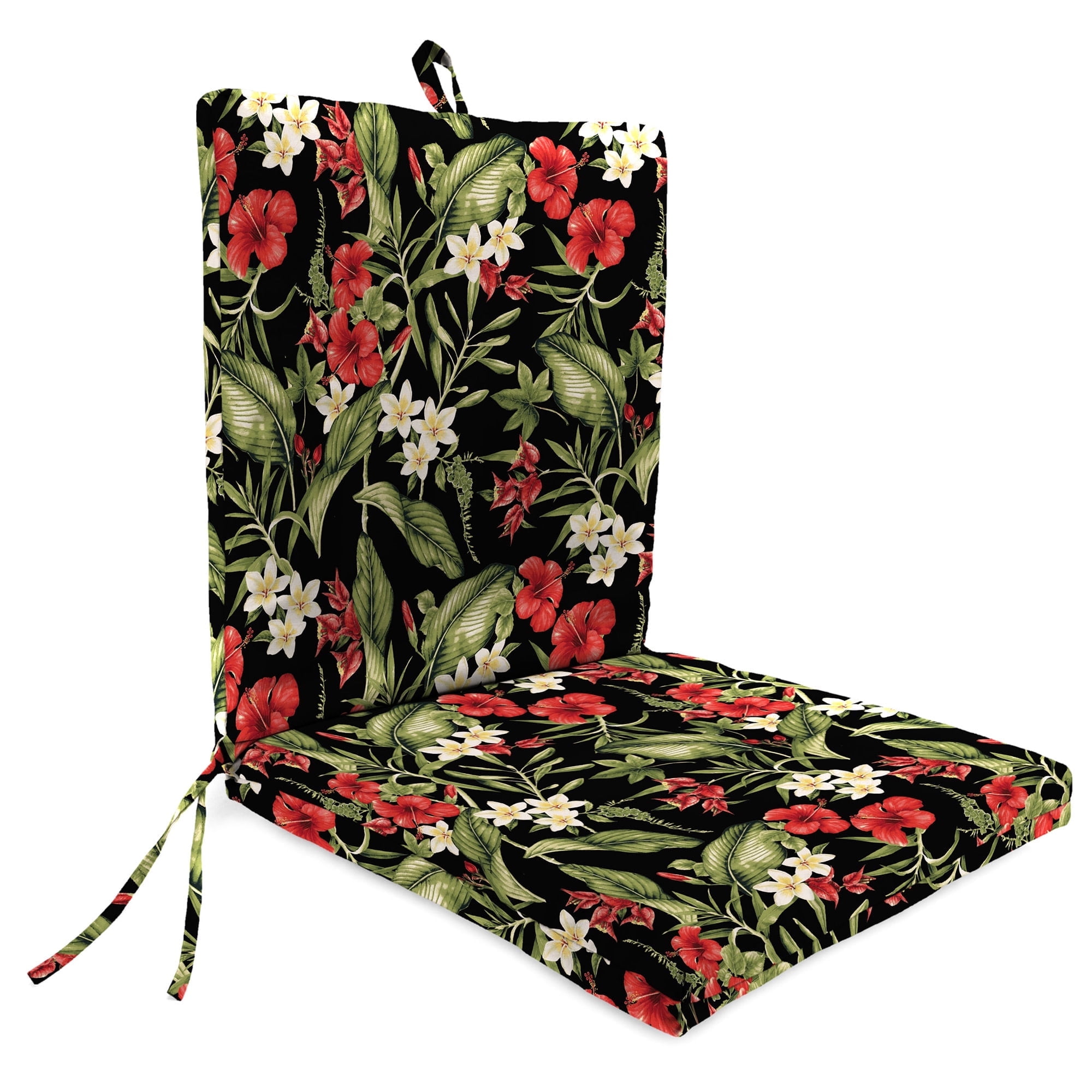 Jordan Manufacturing 44" x 21" Capulet Rojo Black Floral Rectangular ...