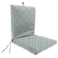 thumbnail image 1 of Jordan Manufacturing 44" x 21" Lunasa Volcanic Gray Lattice Rectangular Outdoor Chair Cushion with Ties and Hanger Loop, 1 of 9