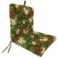 thumbnail image 1 of Jordan Manufacturing 44" x 22" Acadia Red Tropical Rectangular Outdoor Chair Cushion with Ties and Hanger Loop, 1 of 9