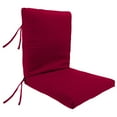 thumbnail image 1 of Jordan Manufacturing 44" x 22" Barn Red Solid Rectangular Outdoor Chair Cushion with Ties, 1 of 11