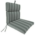 thumbnail image 1 of Jordan Manufacturing 44" x 22" Conway Smoke Grey Stripe Rectangular Outdoor Chair Cushion with Ties and Hanger Loop, 1 of 14