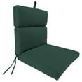 thumbnail image 1 of Jordan Manufacturing 44" x 22" Forest Green Solid Rectangular Outdoor Chair Cushion with Ties and Hanger Loop, 1 of 12