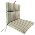 thumbnail image 1 of Jordan Manufacturing 44" x 22" Gallan Cedar Grey Stripe Rectangular Outdoor Chair Cushion with Ties and Hanger Loop, 1 of 12