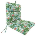 thumbnail image 1 of Jordan Manufacturing 44" x 22" Jabber Clover Multicolor Tropical Rectangular Outdoor Chair Cushion with Ties and Hanger Loop, 1 of 11