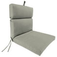 thumbnail image 1 of Jordan Manufacturing 44" x 22" McHusk Stone Grey Crosshatch Rectangular Outdoor Chair Cushion with Ties and Hanger Loop, 1 of 12