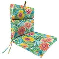 thumbnail image 1 of Jordan Manufacturing 44" x 22" Pensacola Multicolor Floral Rectangular Outdoor Chair Cushion with Ties and Hanger Loop, 1 of 13