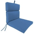 thumbnail image 1 of Jordan Manufacturing 44" x 22" Periwinkle Blue Solid Rectangular Outdoor Chair Cushion with Ties and Hanger Loop, 1 of 9