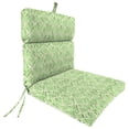 thumbnail image 1 of Jordan Manufacturing 44" x 22" Rubin Everest Green Leaves Rectangular Outdoor Chair Cushion with Ties and Hanger Loop, 1 of 11