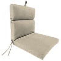 Jordan Manufacturing 44" x 22" Tory Bisque Tan Solid Rectangular Outdoor Chair Cushion with Ties and Hanger Loop