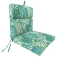 thumbnail image 1 of Jordan Manufacturing 44" x 22" Wesley Bayou Green Leaves Rectangular Outdoor Chair Cushion with Ties and Hanger Loop, 1 of 10