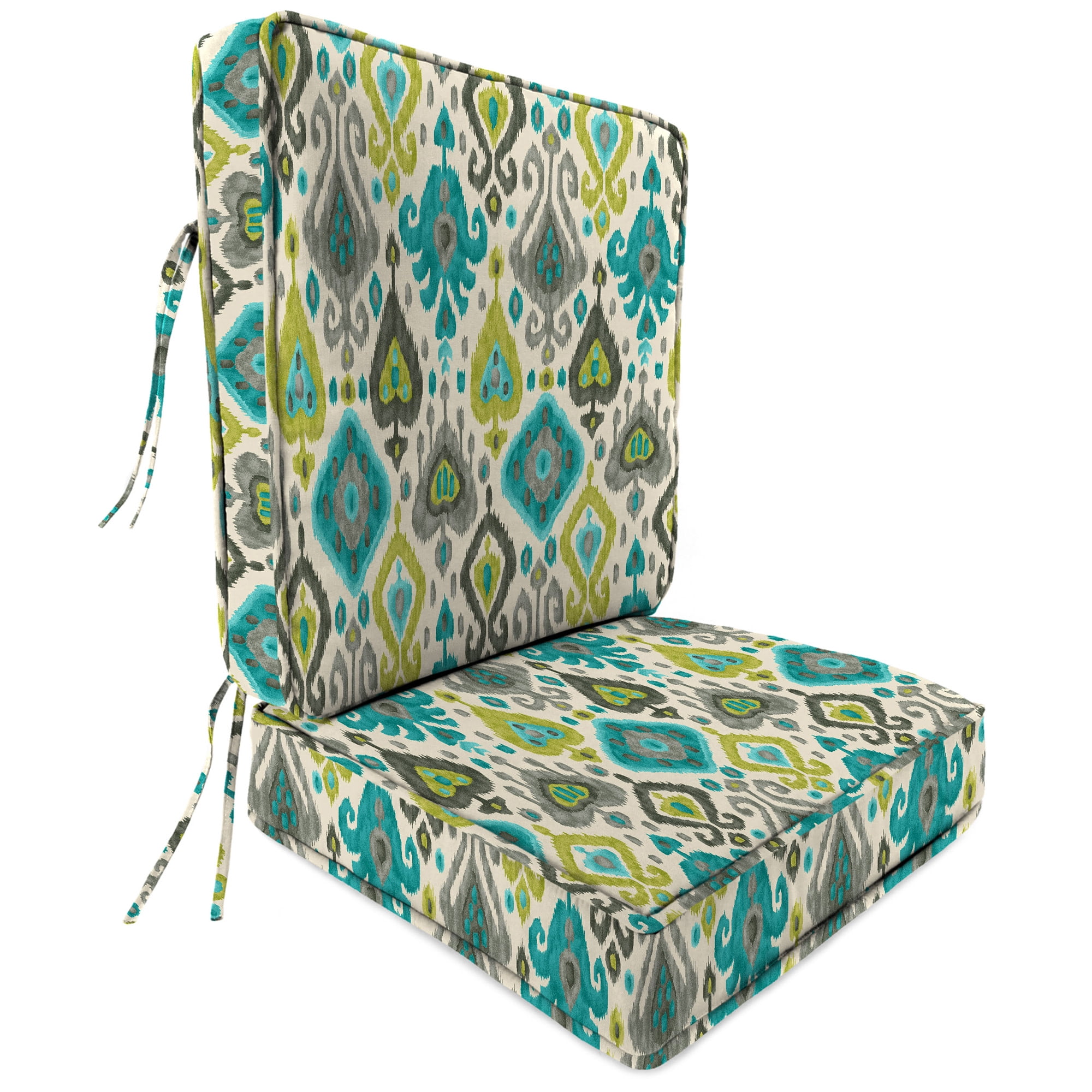 Jordan Manufacturing 45"&nbsp;x 22"&nbsp;Rectangular Outdoor Deep Seat Chair Cushion Set with Ties and Welt