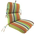 thumbnail image 1 of Jordan Manufacturing 45" x 22" Covert Breeze Multicolor Stripe Rectangular Outdoor Chair Cushion with Ties and Hanger Loop, 1 of 14