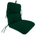 thumbnail image 1 of Jordan Manufacturing 45" x 22" Forest Green Solid Rectangular Outdoor Chair Cushion with Ties and Hanger Loop, 1 of 9