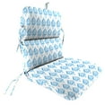 thumbnail image 1 of Jordan Manufacturing 45" x 22" Marvel Azure Blue Leaves Rectangular Outdoor Chair Cushion with Ties and Hanger Loop, 1 of 11