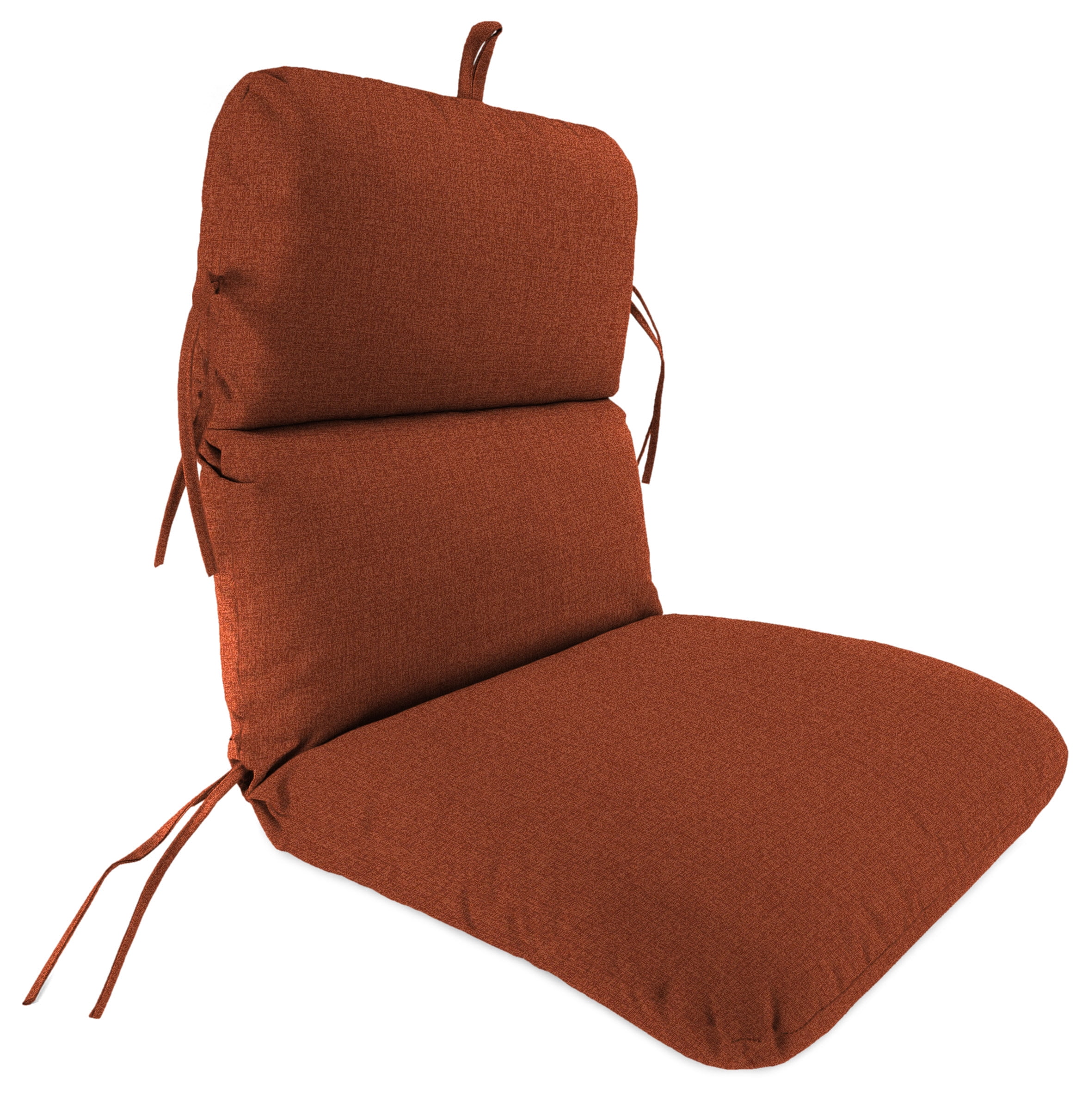 Jordan Manufacturing 45" x 22" McHusk Brick Red Solid Rectangular Outdoor Chair Cushion with Ties and Hanger Loop