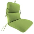 thumbnail image 1 of Jordan Manufacturing 45" x 22" McHusk Leaf Green Crosshatch Rectangular Outdoor Chair Cushion with Ties and Hanger Loop, 1 of 13