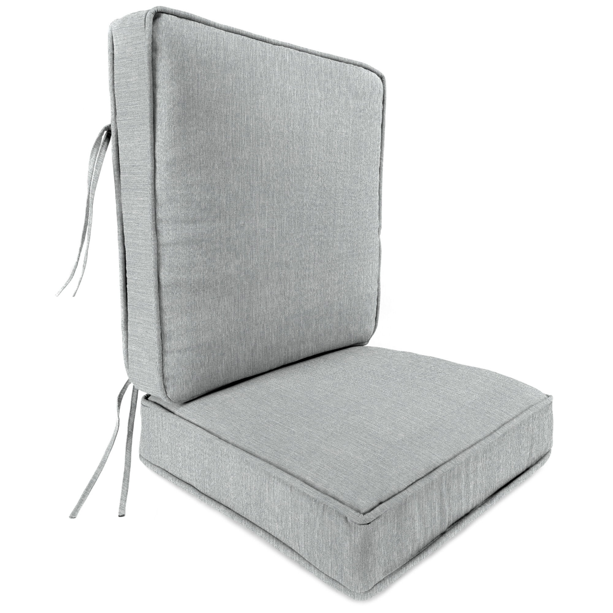 Tahiti Silver Polyester Outdoor Deep Seat Chair Cushion Set