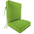 thumbnail image 1 of Jordan Manufacturing 45" x 22" Veranda Citrus Green Solid Rectangular Outdoor Deep Seat Chair Cushion Set with Ties and Welt, 1 of 15