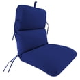 thumbnail image 1 of Jordan Manufacturing 45" x 22" Veranda Cobalt Blue Solid Rectangular Outdoor Chair Cushion with Ties and Hanger Loop, 1 of 10