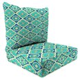thumbnail image 1 of Jordan Manufacturing 46.5" x 24" Adonis Capri Teal Medallion Rectangular Outdoor Deep Seat Chair Cushion Set with Welt, 1 of 11