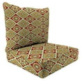 thumbnail image 1 of Jordan Manufacturing 46.5" x 24" Adonis Jewel Crimson Medallion Rectangular Outdoor Deep Seat Chair Cushion Set with Welt, 1 of 11