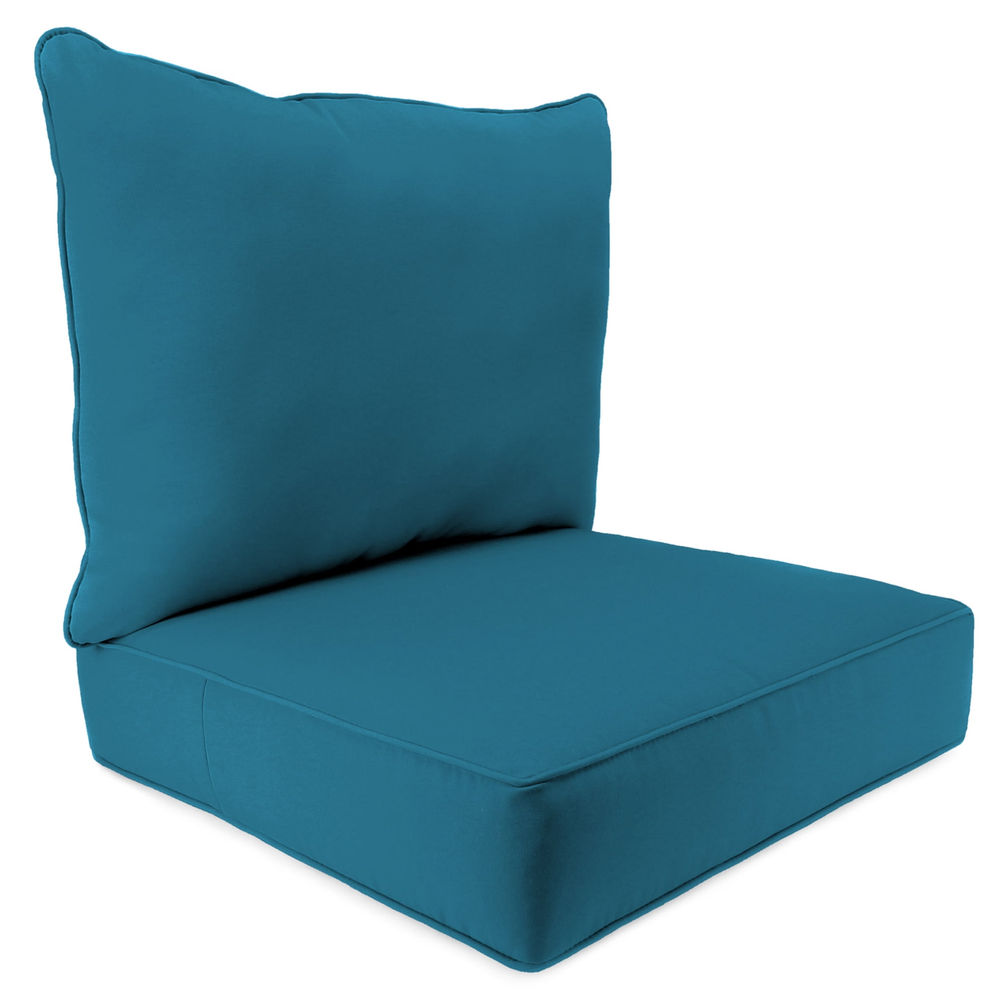 Teal Polyester Outdoor Deep Seat Chair Cushion Set